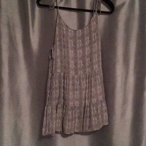 Black and white patterned sun dress